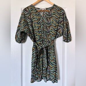 LOFT Multicolor Floral Long Sleeve Dress